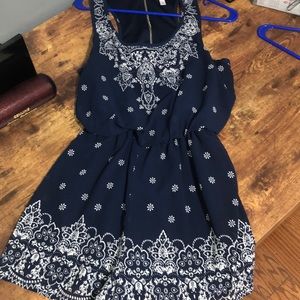 Exhilaration Navy Blue Romper